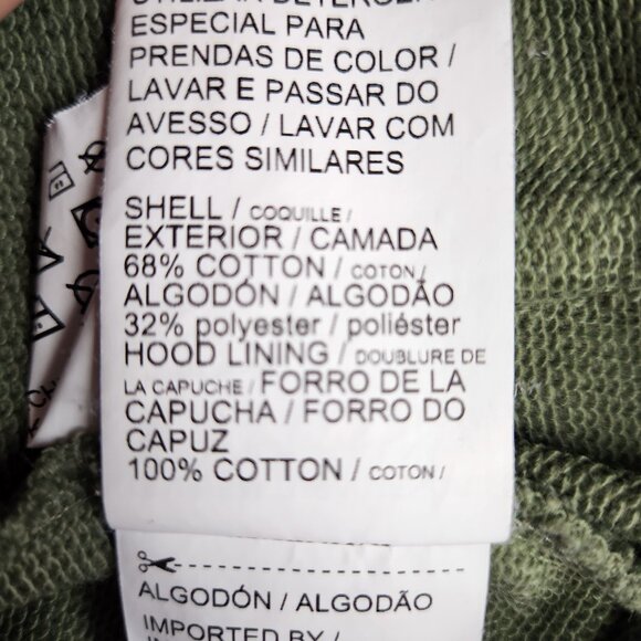 Puma Hoodie Athletic Streetwear Logo Olive Green kangaroo pocket Casual - Sz. XS - Picture 5 of 9